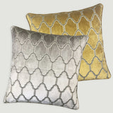 Alaya Moorish Cut Velvet Pillow - Geometric Pattern, 24" X 24" (1 Pillow)