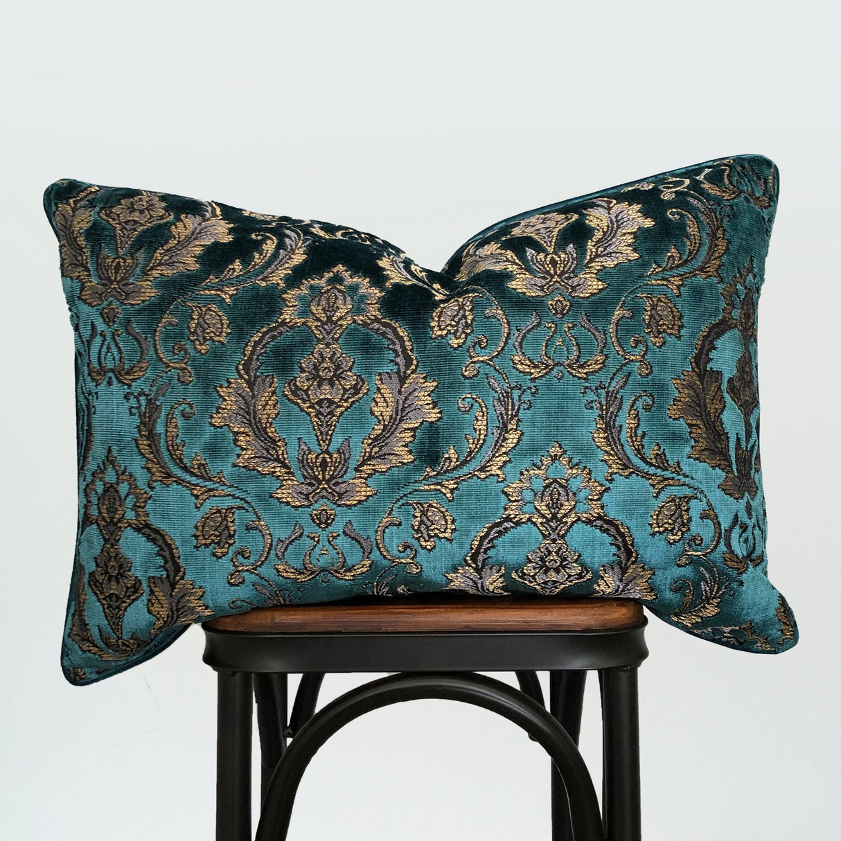 Beatrice Traditional Damask Cut Velvet Fabric - Damask Pattern, 18"H X 26"W (1 Piece)