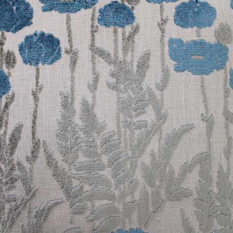 Camelia Floral Cut Velvet Fabric - Floral Pattern, 23" X 23" (1 Pillow)