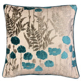 Camelia Floral Cut Velvet Fabric - Floral Pattern, 23" X 23" (1 Pillow)