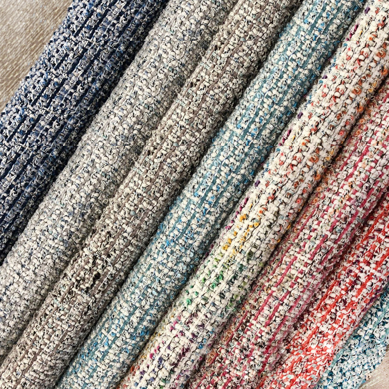 Cody Fabric Polyester Viscose Fabric - Multi-Colored Textured Linen Look, 58" Width (1 Yard)