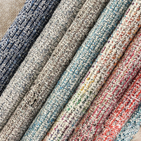 Cody Fabric Polyester Viscose Fabric - Multi-Colored Textured Linen Look, 58" Width (1 Yard)