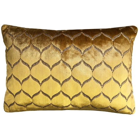 Eliza Decorative Throw Pillows Cut Velvet Fabric - Moorish Medallion Pattern, 18X26" Size (1 Set)