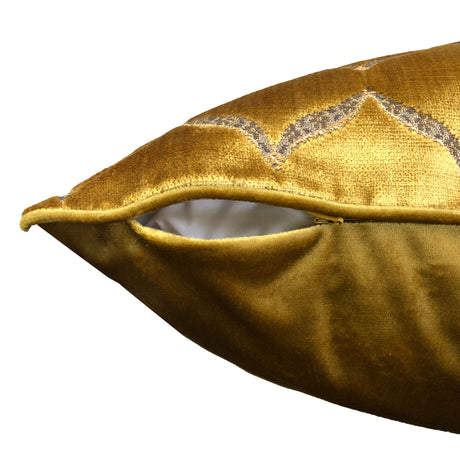 Eliza Decorative Throw Pillows Cut Velvet Fabric - Moorish Medallion Pattern, 18X26" Size (1 Set)