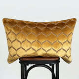 Eliza Decorative Throw Pillows Cut Velvet Fabric - Moorish Medallion Pattern, 18X26" Size (1 Set)