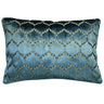 Eliza Decorative Throw Pillows Cut Velvet Fabric - Moorish Medallion Pattern, 18X26" Size (1 Set)