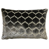 Eliza Decorative Throw Pillows Cut Velvet Fabric - Moorish Medallion Pattern, 18X26" Size (1 Set)