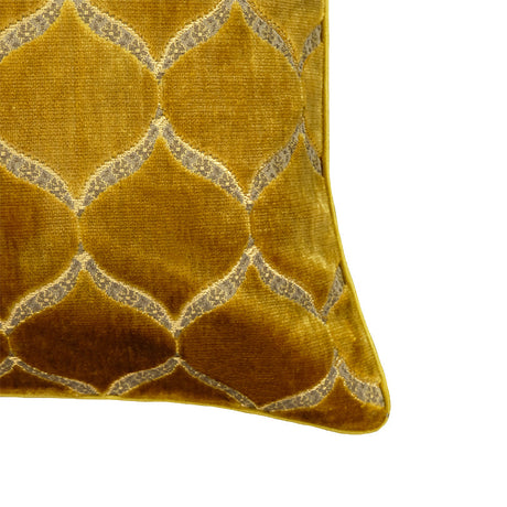 Eliza Decorative Throw Pillows Cut Velvet Fabric - Moorish Medallion Geometric, 23" X 23" (1 Pillow)