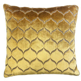 Eliza Decorative Throw Pillows Cut Velvet Fabric - Moorish Medallion Geometric, 23" X 23" (1 Pillow)