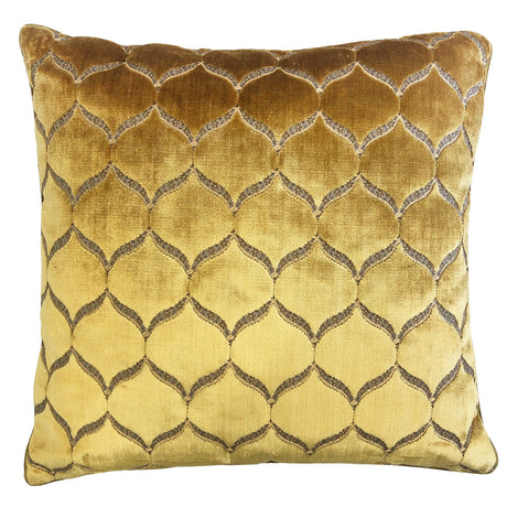 Eliza Decorative Throw Pillows Cut Velvet Fabric - Moorish Medallion Geometric, 23" X 23" (1 Pillow)