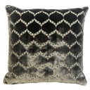 Eliza Decorative Throw Pillows Cut Velvet Fabric - Moorish Medallion Geometric, 23" X 23" (1 Pillow)