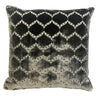 Eliza Decorative Throw Pillows Cut Velvet Fabric - Moorish Medallion Geometric, 23" X 23" (1 Pillow)