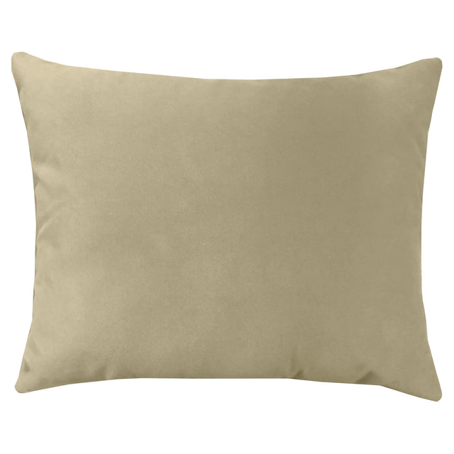 Giada Outdoor Pillow Velvet Fabric - Solid Ivory, 18X22 (1 Pillow)