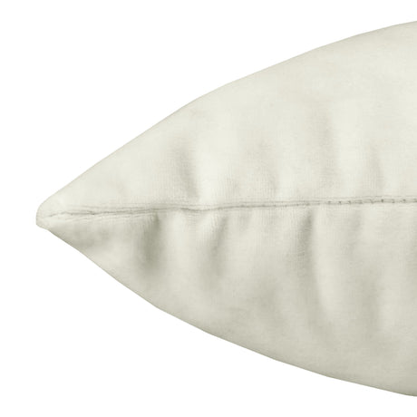 Giada Outdoor Pillow Solid Velvet Fabric - Ivory, 23X23 (1 Pillow)