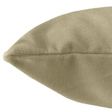Giada Outdoor Pillow Solid Velvet Fabric - Ivory, 23X23 (1 Pillow)