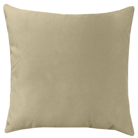 Giada Outdoor Pillow Solid Velvet Fabric - Ivory, 23X23 (1 Pillow)