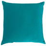 Giada Outdoor Pillow Solid Velvet Fabric - Ivory, 23X23 (1 Pillow)
