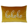 Hohoho Embroidery Velvet Pillow - Metallic Embroidered Holiday Typography, 14" X 20" (1 Pillow)