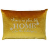 There's No Place Like Home For The Holidays Embroidered Velvet Pillow - Red/Gold Metallic Embroidery, 14" X 20" (1 Pillow)