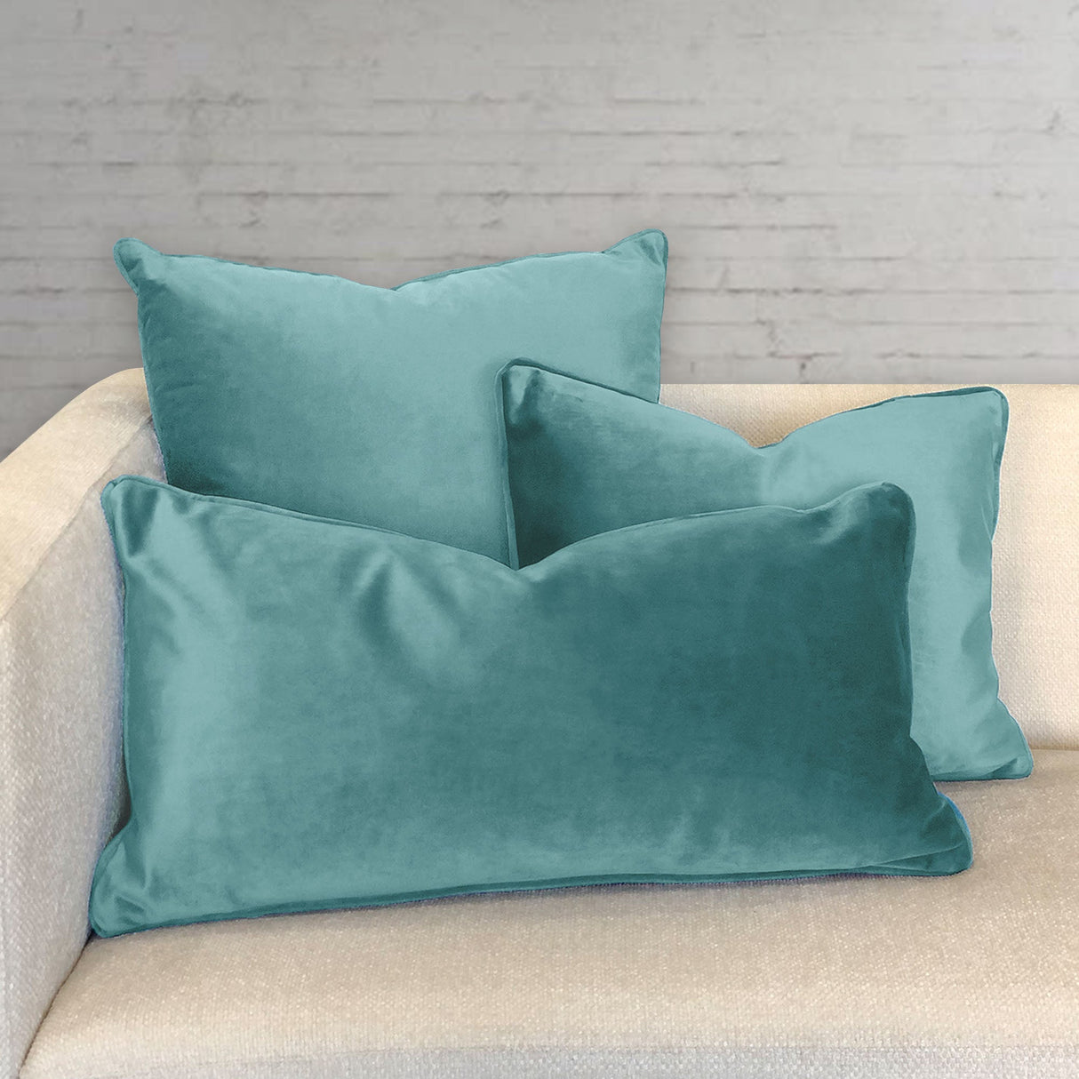 Ice Shiny Velvet Fabric - Solid, 24" X 24" (1 Pillow)