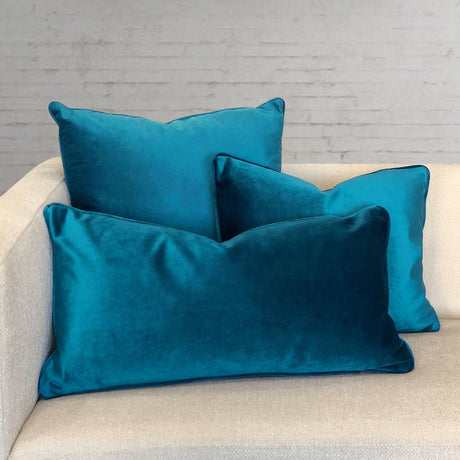 Ice Shiny Velvet Fabric - Solid, 24" X 24" (1 Pillow)
