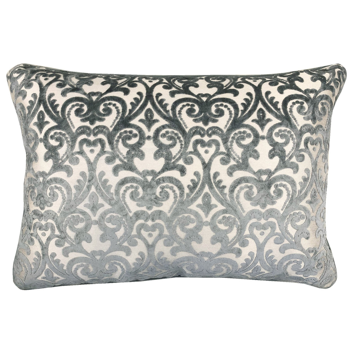 Madsen Decorative Throw Pillows Cut Velvet Fabric - Damask Pattern, 18" X 26" (1 Pillow)