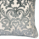 Madsen Decorative Throw Pillows Cut Velvet Fabric - Damask Pattern, 18" X 26" (1 Pillow)