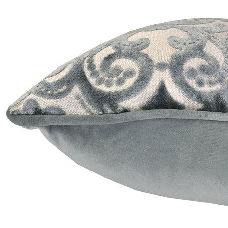 Madsen Decorative Throw Pillows Cut Velvet Fabric - Damask Pattern, 18" X 26" (1 Pillow)