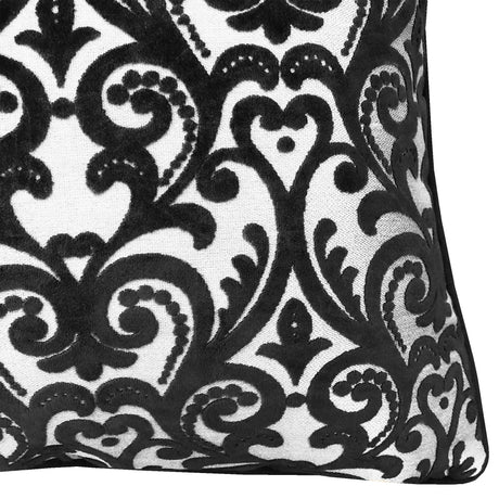 Madsen Decorative Throw Pillows Cut Velvet Fabric - Damask Pattern, 18" X 26" (1 Pillow)