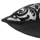Madsen Decorative Throw Pillows Cut Velvet Fabric - Damask Pattern, 18" X 26" (1 Pillow)