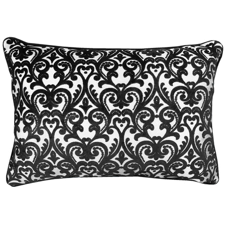 Madsen Decorative Throw Pillows Cut Velvet Fabric - Damask Pattern, 18" X 26" (1 Pillow)