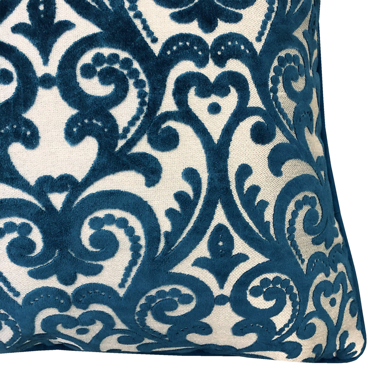 Madsen Decorative Throw Pillows Cut Velvet Fabric - Damask Pattern, 18" X 26" (1 Pillow)
