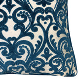 Madsen Decorative Throw Pillows Cut Velvet Fabric - Damask Pattern, 18" X 26" (1 Pillow)