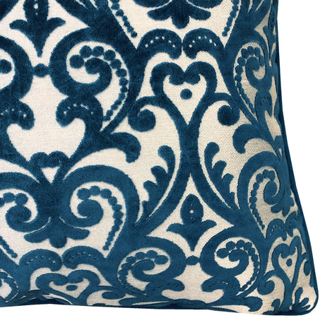 Madsen Decorative Throw Pillows Cut Velvet Fabric - Damask Pattern, 18" X 26" (1 Pillow)