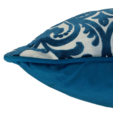Madsen Decorative Throw Pillows Cut Velvet Fabric - Damask Pattern, 18" X 26" (1 Pillow)