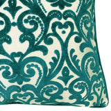 Madsen Decorative Throw Pillows Cut Velvet Fabric - Damask Pattern, 18" X 26" (1 Pillow)