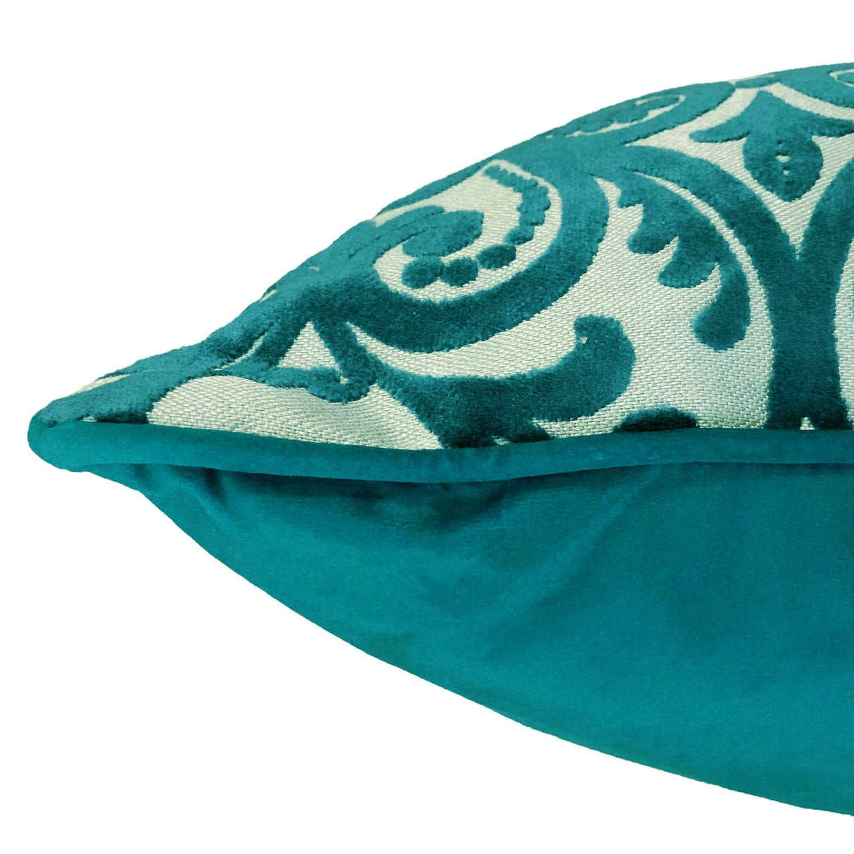 Madsen Decorative Throw Pillows Cut Velvet Fabric - Damask Pattern, 18" X 26" (1 Pillow)