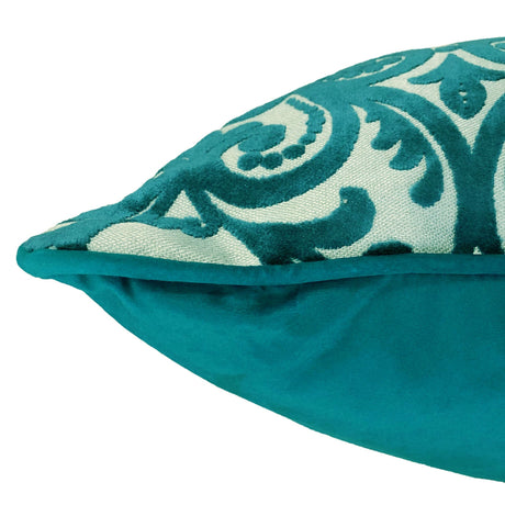 Madsen Decorative Throw Pillows Cut Velvet Fabric - Damask Pattern, 18" X 26" (1 Pillow)