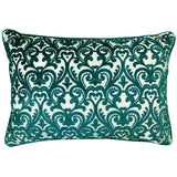 Madsen Decorative Throw Pillows Cut Velvet Fabric - Damask Pattern, 18" X 26" (1 Pillow)