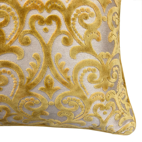 Madsen Decorative Throw Pillows Cut Velvet Fabric - Damask Pattern, 18" X 26" (1 Pillow)