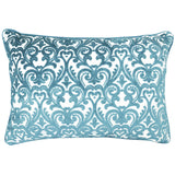 Madsen Decorative Throw Pillows Cut Velvet Fabric - Damask Pattern, 18" X 26" (1 Pillow)