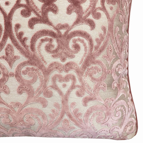 Madsen Decorative Throw Pillows Cut Velvet Fabric - Damask Pattern, 18" X 26" (1 Pillow)