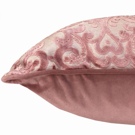 Madsen Decorative Throw Pillows Cut Velvet Fabric - Damask Pattern, 18" X 26" (1 Pillow)