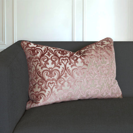 Madsen Decorative Throw Pillows Cut Velvet Fabric - Damask Pattern, 18" X 26" (1 Pillow)