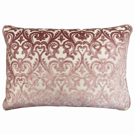 Madsen Decorative Throw Pillows Cut Velvet Fabric - Damask Pattern, 18" X 26" (1 Pillow)