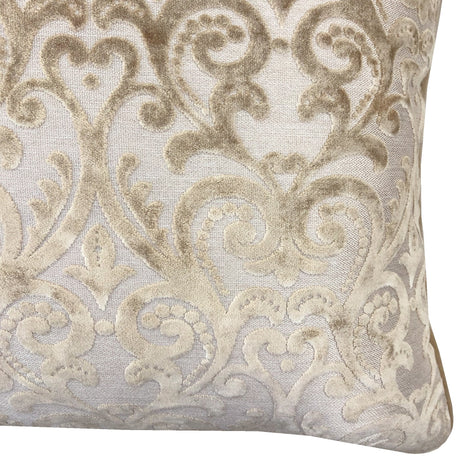 Madsen Decorative Throw Pillows Cut Velvet Fabric - Damask Pattern, 18" X 26" (1 Pillow)