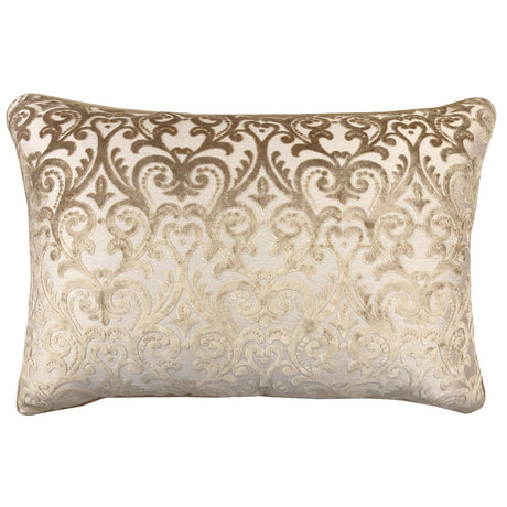 Madsen Decorative Throw Pillows Cut Velvet Fabric - Damask Pattern, 18" X 26" (1 Pillow)