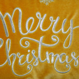 Merry Christmas Snowflakes Embroidery Velvet Pillow - Metallic Embroidery, 14" X 20" (1 Pillow)