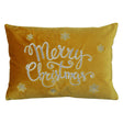 Merry Christmas Snowflakes Embroidery Velvet Pillow - Metallic Embroidery, 14" X 20" (1 Pillow)