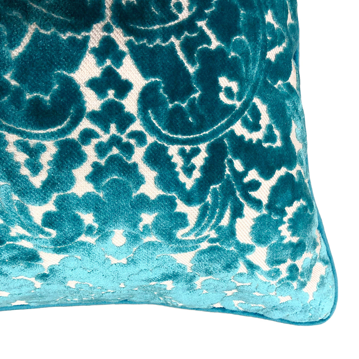 Nixon Traditional Damask Cut Velvet Pillow - Damask Pattern, 18" X 24" (1 Pillow)